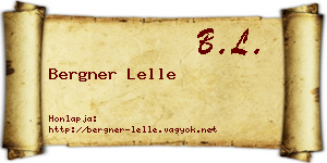 Bergner Lelle névjegykártya